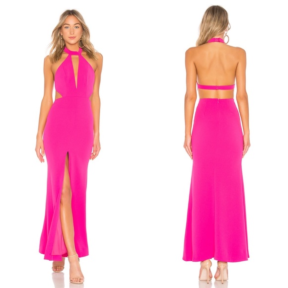 Lovers + Friends Dresses & Skirts - Lovers + Friends Mayla Gown in Fushia Halter